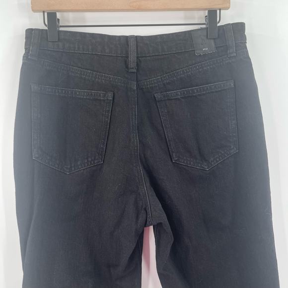 HALE Jeans Denim Size 29 Size Naia High Rise Straight Leg Side Stripes Raven - Picture 9 of 13